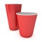 Disposable drink cups. Red paper mug