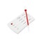 Disposable express hepatitis test kit on white background