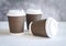 Disposable paper coffee cup with cap takeaway drink