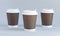 Disposable paper coffee cup with cap takeaway drink