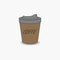 Disposable paper coffee cup. Vector illustration.