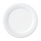 Disposable Paper Plate. Isolated on White.