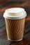 Disposable paper takeaway coffee tea cup with lid