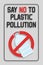 Disposable plastic. Banning plastic bottles. Say no to plastic pollution. Pollution problem concept. illustration