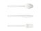 Disposable plastic spoon, knife and fork isolated cutlery realistic isolated icons