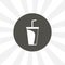 disposable soda cup isolated icon. food design element