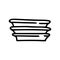 disposable tableware line vector doodle simple icon