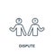 Dispute icon from personality collection. Simple line Dispute icon for templates, web design and infographics