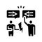 disputes on forum glyph icon vector illustration