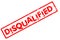 Disqualified - Rubber Stamp on White Background