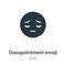 Dissapointment emoji vector icon on white background. Flat vector dissapointment emoji icon symbol sign from modern emoji