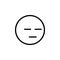 Dissatisfied emoji outline icon. Signs and symbols can be used for web, logo, mobile app, UI, UX