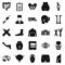 Dissection icons set, simple style