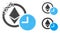Dissipated Dot Halftone Ethereum Credit Clock Icon