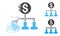 Dissipated Dot Halftone Money Recipients Icon