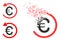 Dissolved Dot Euro Refund Glyph with Halftone Version