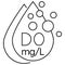 Dissolved oxygen DO mg l icon for measuring water quality. Simple vector symbol