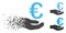 Dissolving Dotted Halftone Euro Donation Icon