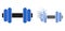 Dissolving Dotted and Original Barbell Icon