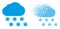 Dissolving Dotted and Original Snow Weather Icon