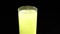 dissolving effervescent vitamins in a glass of water