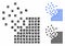 Dissolving pixel mosaic Composition Icon of Circle Dots