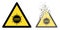 Dissolving Pixelated and Original Virus Warning Icon