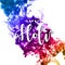 Dissolving watercolor effect with stylish text Happy Holi.