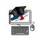 Distance education elearning icon