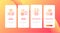 Distance learning elements onboarding mobile app page screen with concepts