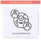 Distance mentoring line icon.Editable illustration