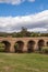 Distance portrait of Richmond Bridge in Richmond, Tasmania, Australia