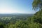 The distant great river Irrawady from the pagoda hill above Mandalay in Myanmar