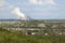 Distant Power Station in Rural Landscape