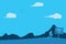 Distant Runner Running Terrain Miles Background Illustration