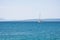 Distant sailboat