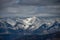 Distant snow covered peaks in the Sierras