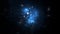 Distant space, billions of stars, planets and galaxies in the universe. The light of distant stars in deep space, a journey