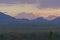 Distant Sunset of Denali