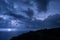 Distant thunderstorm over the Black sea