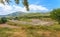 Distant view on antique stadium in Ancient Messina