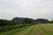 Distant view of Beeston Castle, on the Sandstone trail, in Cheshire.