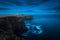 Distant view on Duncasby Head Lighthouse, northern coast of scot