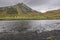 Distant view of a farm in Iceland