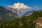 Distant view of Half-Dome in Yosemite National Park