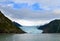 Distant view of a Holgate glacier in Kenai fjords National Park, Seward, Alaska, United States, North America