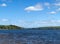 Distant view of the Penobscot Narrows Bridge