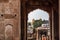 Distant view of Ram Raja temple in Orchha, India