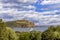 Distant view on Temple of Poseidon at Cape Sounion