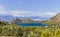 Distant view on Vouliagmeni lake near Loutraki